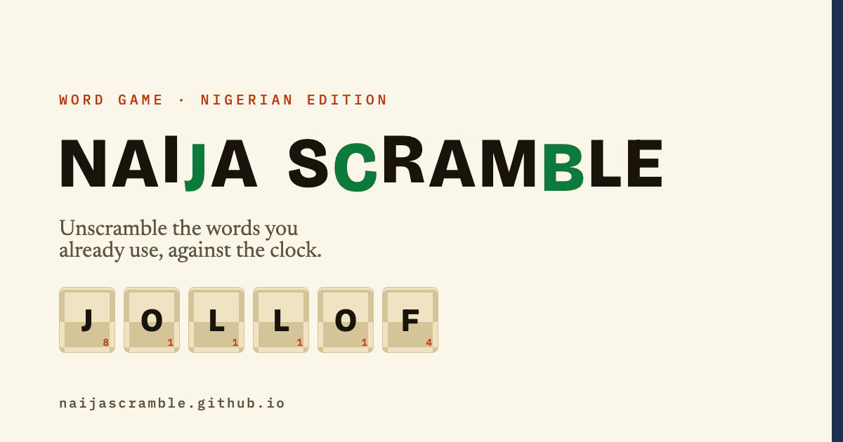 Naija Scramble